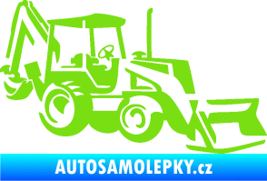 Samolepka Bagr 002 pravá zelená kawasaki