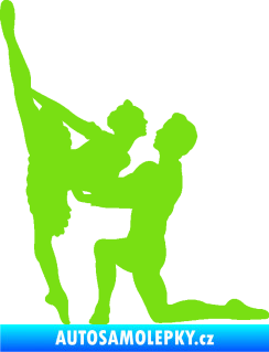 Samolepka Balet 002 levá taneční pár zelená kawasaki