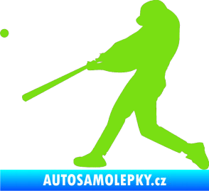 Samolepka Baseball 001 levá zelená kawasaki
