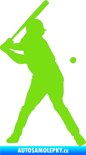 Samolepka Baseball 013 pravá zelená kawasaki
