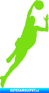 Samolepka Basketbal 003 pravá zelená kawasaki