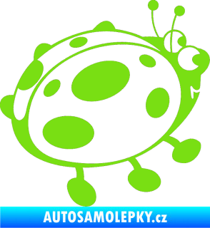 Samolepka Beruška 001 pravá zelená kawasaki