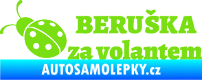 Samolepka Beruška za volantem zelená kawasaki