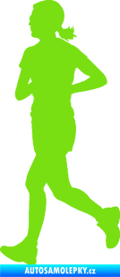 Samolepka Běžkyně 001 levá jogging zelená kawasaki