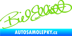 Samolepka Podpis Bill Elliott  zelená kawasaki
