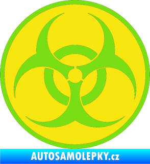 Samolepka Biohazard barevný  zelená kawasaki
