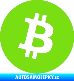 Samolepka Bitcoin 001 zelená kawasaki
