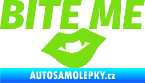 Samolepka Bite me  zelená kawasaki