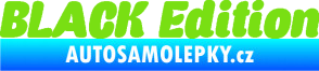 Samolepka Black edition 001 nápis zelená kawasaki