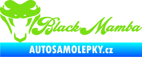 Samolepka Black mamba nápis zelená kawasaki