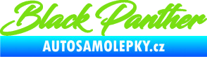 Samolepka Black panther nápis zelená kawasaki