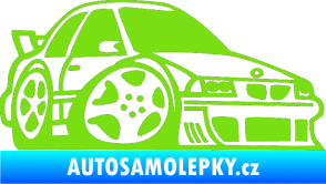 Samolepka BMW e30 karikatura pravá zelená kawasaki