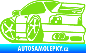 Samolepka BMW e46 karikatura levá zelená kawasaki
