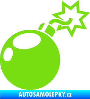 Samolepka Bomba 001 pravá zelená kawasaki