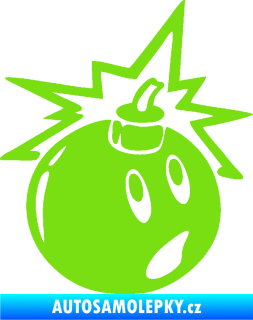 Samolepka Bomba 003 pravá zelená kawasaki