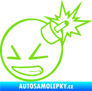 Samolepka Bomba 005 levá JDM styl zelená kawasaki