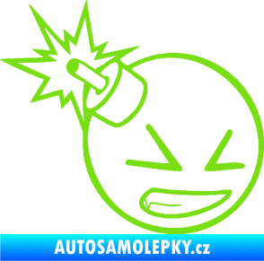 Samolepka Bomba 005 pravá JDM styl zelená kawasaki