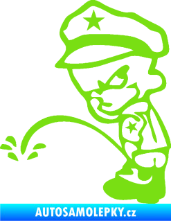 Samolepka Boy čůrá 003 levá zelená kawasaki