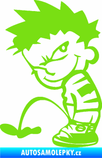 Samolepka Boy čůrá 005 levá zelená kawasaki