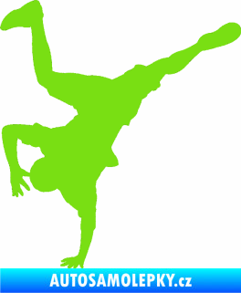 Samolepka Breakdance 001 levá zelená kawasaki