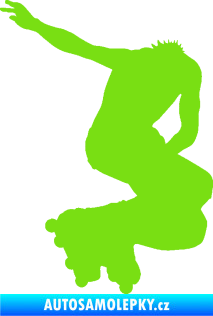 Samolepka Bruslař 005 pravá zelená kawasaki