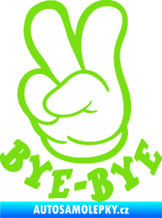 Samolepka Bye Bye 001 levá ujedu ti zelená kawasaki