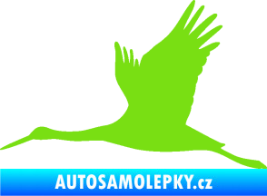 Samolepka Čáp 002 levá zelená kawasaki