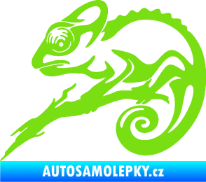 Samolepka Chameleon 001 levá zelená kawasaki