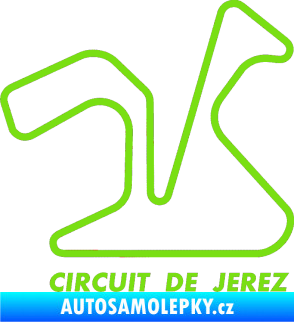 Samolepka Okruh Circuito de Jerez zelená kawasaki