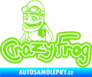 Samolepka Crazy frog 002 žabák zelená kawasaki