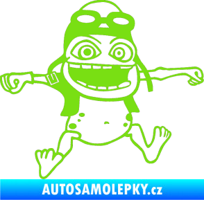 Samolepka Crazy frog pravá zelená kawasaki