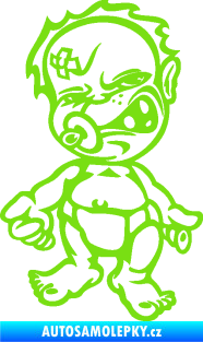 Samolepka Crazy mimino levá zelená kawasaki
