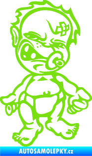 Samolepka Crazy mimino pravá zelená kawasaki