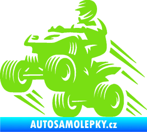 Samolepka Čtyřkolka 006 levá zelená kawasaki
