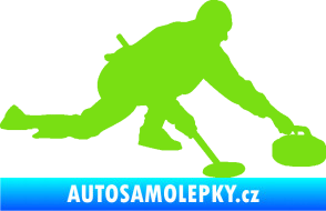 Samolepka Curling 003 pravá zelená kawasaki