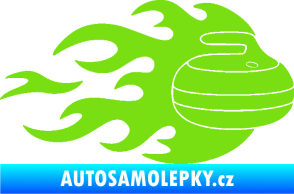 Samolepka Curling 005 pravá kámen zelená kawasaki