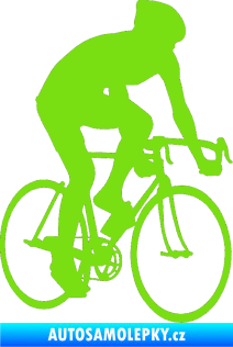 Samolepka Cyklista 001 pravá zelená kawasaki