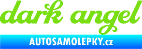 Samolepka Dark angel nápis zelená kawasaki