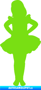 Samolepka Děti silueta 011 levá holčička tanečnice zelená kawasaki