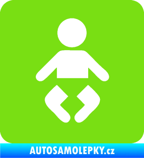 Samolepka Dítě v autě 093 symbol miminka zelená kawasaki