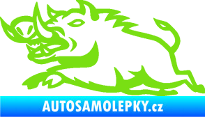 Samolepka Divoké prase 004 levá zelená kawasaki