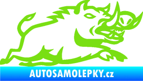 Samolepka Divoké prase 004 pravá zelená kawasaki