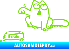 Samolepka Dolej benzín - levá zelená kawasaki