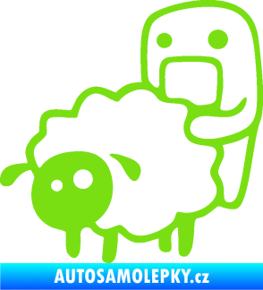 Samolepka Domo 005 levá love sheep zelená kawasaki
