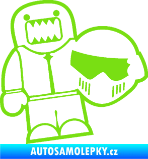 Samolepka Domo 015 levá  Stig zelená kawasaki