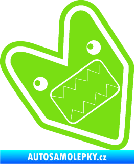 Samolepka Domo 019 wakaba jdm znak levá zelená kawasaki