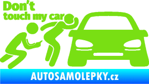 Samolepka Don´t touch my car 009 levá zelená kawasaki