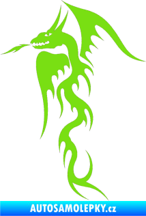 Samolepka Dragon 013 levá zelená kawasaki