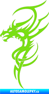 Samolepka Dragon 017 levá zelená kawasaki