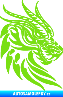 Samolepka Dragon 051 pravá dračí hlava zelená kawasaki